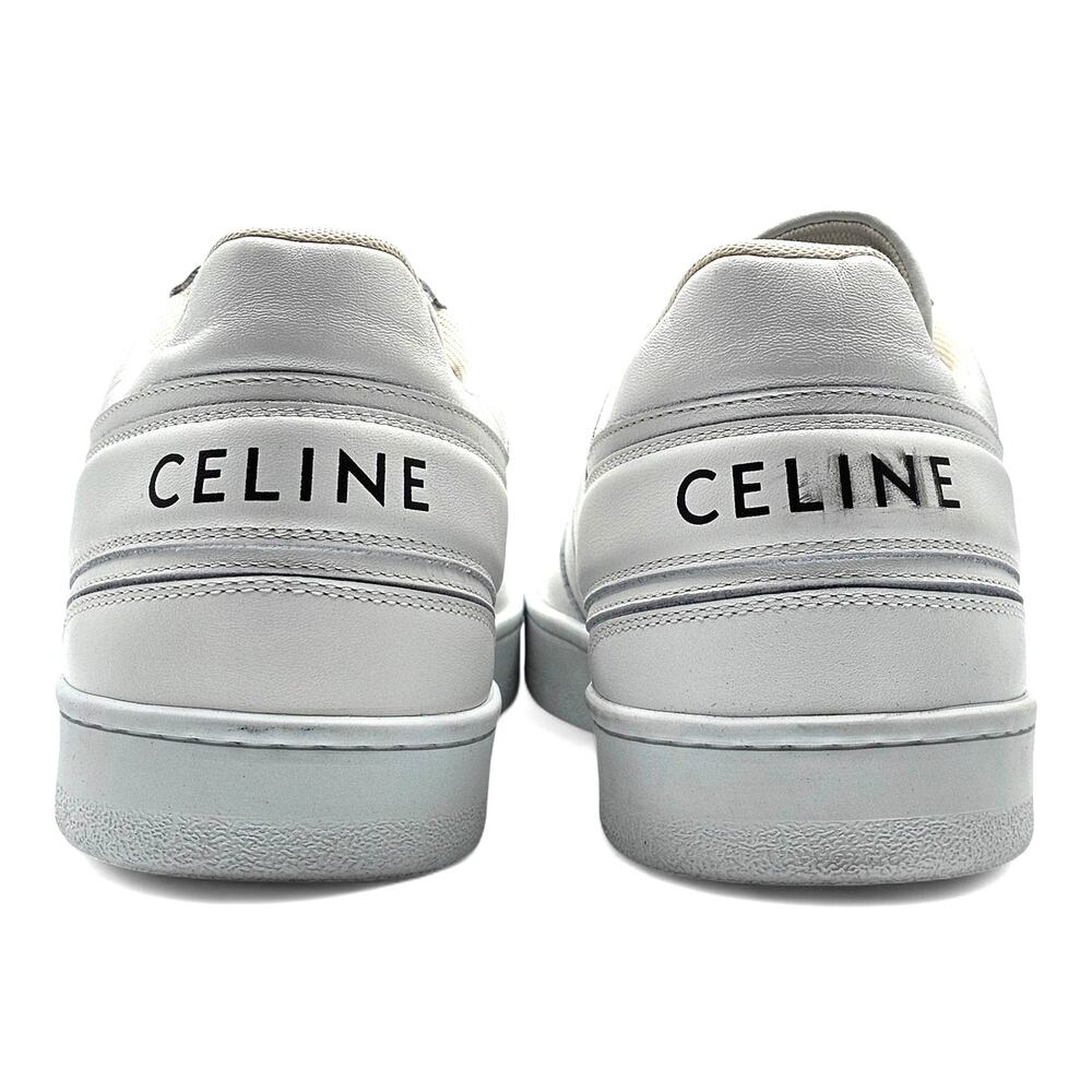 Celine Trainer Low Top Leather Sneakers in White size 44 $850 - Picture 5 of 11